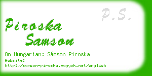 piroska samson business card